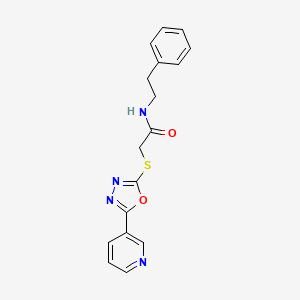 N-(2-phenylethyl)-2-{[5-(pyridin-3-yl)-1,3,4-oxadiazol-2-yl]sulfanyl}acetamide