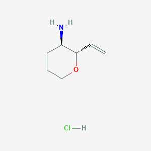 molecular formula C7H14ClNO B2924994 (2S,3R)-2-乙烯氧杂环-3-胺；盐酸盐 CAS No. 1955517-96-0