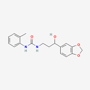 molecular formula C18H20N2O4 B2924997 1-(3-(Benzo[d][1,3]dioxol-5-yl)-3-hydroxypropyl)-3-(o-tolyl)urea CAS No. 1421494-26-9