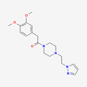 1-(4-(2-(1H-pyrazol-1-yl)ethyl)piperazin-1-yl)-2-(3,4-dimethoxyphenyl)ethanone