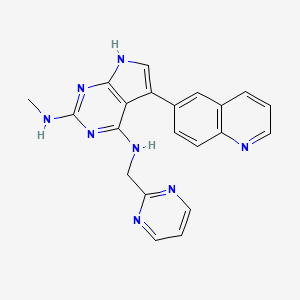 N~2~-methyl-N~4~-[(pyrimidin-2-yl)methyl]-5-(quinolin-6-yl)-7H-pyrrolo[2,3-d]pyrimidine-2,4-diamine