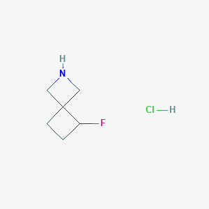 molecular formula C6H11ClFN B2925004 5-Fluoro-2-azaspiro[3.3]heptane hydrochloride CAS No. 1956382-13-0