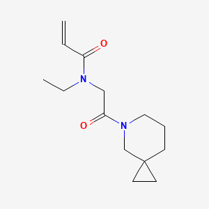 molecular formula C14H22N2O2 B2925006 N-[2-(5-Azaspiro[2.5]octan-5-yl)-2-oxoethyl]-N-ethylprop-2-enamide CAS No. 2361734-56-5