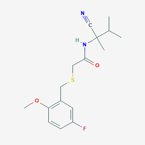 N-(1-cyano-1,2-dimethylpropyl)-2-{[(5-fluoro-2-methoxyphenyl)methyl]sulfanyl}acetamide