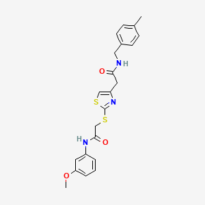 N-(3-methoxyphenyl)-2-((4-(2-((4-methylbenzyl)amino)-2-oxoethyl)thiazol-2-yl)thio)acetamide