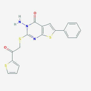 3-amino-2-{[2-oxo-2-(2-thienyl)ethyl]sulfanyl}-6-phenylthieno[2,3-d]pyrimidin-4(3H)-one