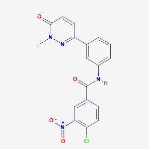 4-chloro-N-(3-(1-methyl-6-oxo-1,6-dihydropyridazin-3-yl)phenyl)-3-nitrobenzamide