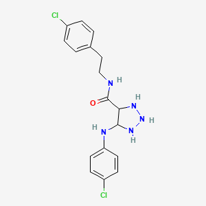 5-(4-chloroanilino)-N-[2-(4-chlorophenyl)ethyl]triazolidine-4-carboxamide