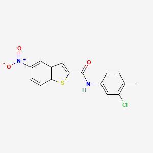molecular formula C16H11ClN2O3S B2925027 N-(3-氯-4-甲基苯基)-5-硝基-1-苯并噻吩-2-甲酰胺 CAS No. 478248-46-3