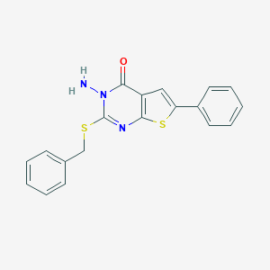 3-amino-2-(benzylsulfanyl)-6-phenylthieno[2,3-d]pyrimidin-4(3H)-one