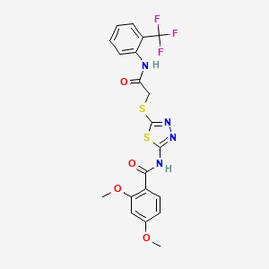 2,4-dimethoxy-N-(5-((2-oxo-2-((2-(trifluoromethyl)phenyl)amino)ethyl)thio)-1,3,4-thiadiazol-2-yl)benzamide