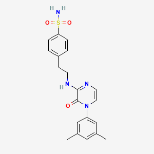 4-[2-[[4-(3,5-Dimethylphenyl)-3-oxopyrazin-2-yl]amino]ethyl]benzenesulfonamide