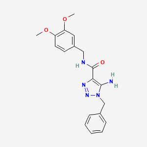 molecular formula C19H21N5O3 B2925049 5-氨基-1-苄基-N-(3,4-二甲氧基苄基)-1H-1,2,3-三唑-4-甲酰胺 CAS No. 899972-69-1