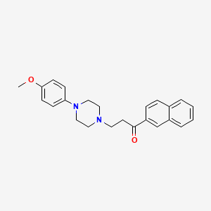 molecular formula C24H26N2O2 B2925050 3-[4-(4-Methoxyphenyl)piperazino]-1-(2-naphthyl)-1-propanone CAS No. 477328-87-3