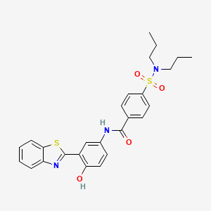 N-(3-(benzo[d]thiazol-2-yl)-4-hydroxyphenyl)-4-(N,N-dipropylsulfamoyl)benzamide