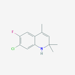 molecular formula C12H13ClFN B2925056 7-Chloro-6-fluoro-2,2,4-trimethyl-1H-quinoline CAS No. 1260761-57-6