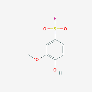 molecular formula C7H7FO4S B2925063 4-Hydroxy-3-methoxybenzene-1-sulfonyl fluoride CAS No. 95546-51-3