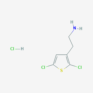 molecular formula C6H8Cl3NS B2925071 2-(2,5-Dichlorothiophen-3-yl)ethanamine;hydrochloride CAS No. 2413897-95-5