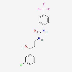 1-(3-(3-Chlorophenyl)-3-hydroxypropyl)-3-(4-(trifluoromethyl)phenyl)urea
