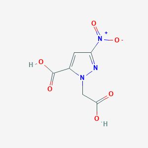molecular formula C6H5N3O6 B2925077 1-(carboxymethyl)-3-nitro-1H-pyrazole-5-carboxylic acid CAS No. 956439-56-8