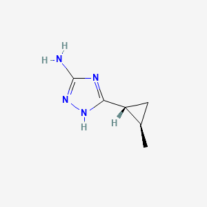 molecular formula C6H10N4 B2925092 rel-5-[(1R,2R)-2-甲基环丙基]-4H-1,2,4-三唑-3-胺 CAS No. 1909293-79-3