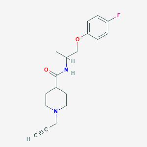 N-[1-(4-fluorophenoxy)propan-2-yl]-1-(prop-2-yn-1-yl)piperidine-4-carboxamide