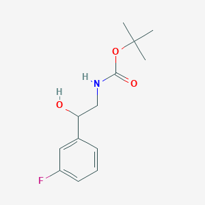 molecular formula C13H18FNO3 B2925109 Tert-butyl 2-(3-fluorophenyl)-2-hydroxyethylcarbamate CAS No. 1187983-88-5