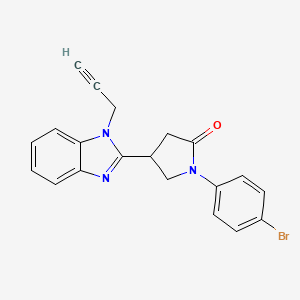 molecular formula C20H16BrN3O B2925117 1-(4-bromophenyl)-4-(1-(prop-2-yn-1-yl)-1H-benzo[d]imidazol-2-yl)pyrrolidin-2-one CAS No. 847395-51-1