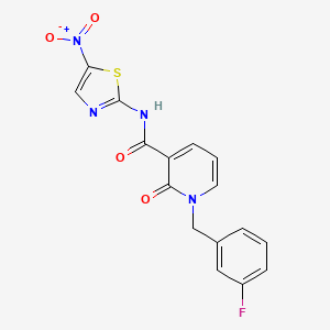 1-(3-fluorobenzyl)-N-(5-nitrothiazol-2-yl)-2-oxo-1,2-dihydropyridine-3-carboxamide