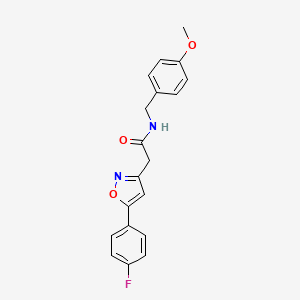 2-(5-(4-fluorophenyl)isoxazol-3-yl)-N-(4-methoxybenzyl)acetamide