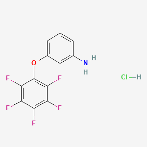 molecular formula C12H7ClF5NO B2925148 3-(2,3,4,5,6-pentafluorophenoxy)aniline Hydrochloride CAS No. 331632-58-7