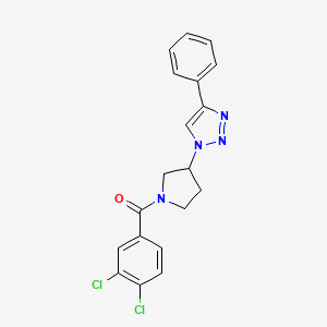 (3,4-dichlorophenyl)(3-(4-phenyl-1H-1,2,3-triazol-1-yl)pyrrolidin-1-yl)methanone