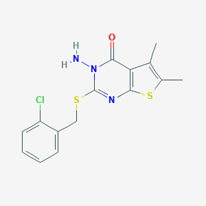 3-amino-2-[(2-chlorobenzyl)sulfanyl]-5,6-dimethylthieno[2,3-d]pyrimidin-4(3H)-one