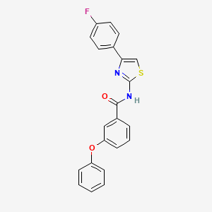 molecular formula C22H15FN2O2S B2925156 N-[4-(4-fluorophenyl)-1,3-thiazol-2-yl]-3-phenoxybenzamide CAS No. 313531-64-5