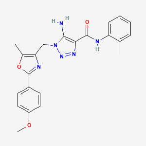 Ethyl 1-(1-{2-[(3-chloro-4-fluorophenyl)amino]-2-oxoethyl}-2-oxo-1,2-dihydroquinazolin-4-yl)piperidine-4-carboxylate