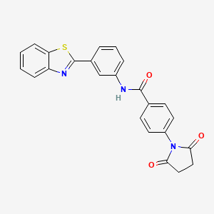 N-(3-(benzo[d]thiazol-2-yl)phenyl)-4-(2,5-dioxopyrrolidin-1-yl)benzamide
