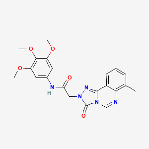 molecular formula C21H21N5O5 B2925167 2-(7-甲基-3-氧代-[1,2,4]三唑并[4,3-c]喹唑啉-2(3H)-基)-N-(3,4,5-三甲氧基苯基)乙酰胺 CAS No. 1207056-77-6