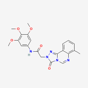 2-{7-methyl-3-oxo-2H,3H-[1,2,4]triazolo[4,3-c]quinazolin-2-yl}-N-(3,4,5-trimethoxyphenyl)acetamide