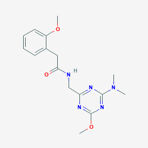 N-((4-(dimethylamino)-6-methoxy-1,3,5-triazin-2-yl)methyl)-2-(2-methoxyphenyl)acetamide