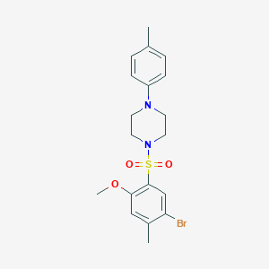 1-(5-Bromo-2-methoxy-4-methylbenzenesulfonyl)-4-(4-methylphenyl)piperazine