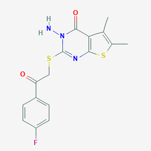 3-amino-2-{[2-(4-fluorophenyl)-2-oxoethyl]sulfanyl}-5,6-dimethylthieno[2,3-d]pyrimidin-4(3H)-one