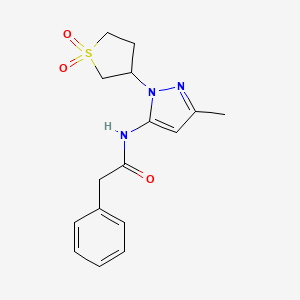 N-(1-(1,1-dioxidotetrahydrothiophen-3-yl)-3-methyl-1H-pyrazol-5-yl)-2-phenylacetamide