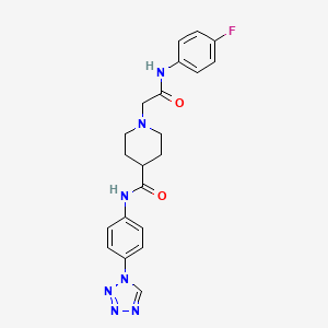 N-(4-(1H-tetrazol-1-yl)phenyl)-1-(2-((4-fluorophenyl)amino)-2-oxoethyl)piperidine-4-carboxamide