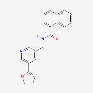 N-((5-(furan-2-yl)pyridin-3-yl)methyl)-1-naphthamide