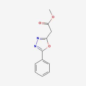 molecular formula C11H10N2O3 B2925191 Methyl 2-(5-phenyl-1,3,4-oxadiazol-2-yl)acetate CAS No. 1215912-75-6
