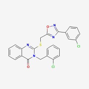 3-(2-chlorobenzyl)-2-(((3-(3-chlorophenyl)-1,2,4-oxadiazol-5-yl)methyl)thio)quinazolin-4(3H)-one