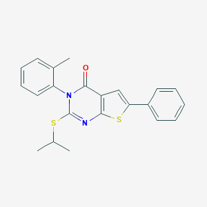 2-(isopropylsulfanyl)-3-(2-methylphenyl)-6-phenylthieno[2,3-d]pyrimidin-4(3H)-one