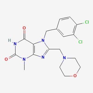 7-(3,4-dichlorobenzyl)-3-methyl-8-(morpholinomethyl)-1H-purine-2,6(3H,7H)-dione