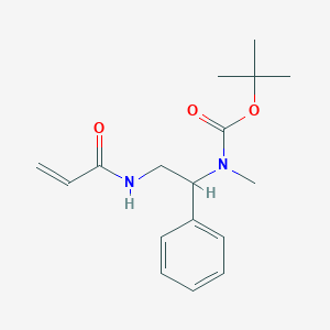 molecular formula C17H24N2O3 B2925217 Tert-butyl N-methyl-N-[1-phenyl-2-(prop-2-enoylamino)ethyl]carbamate CAS No. 2411194-28-8