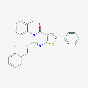 2-[(2-chlorobenzyl)sulfanyl]-3-(2-methylphenyl)-6-phenylthieno[2,3-d]pyrimidin-4(3H)-one